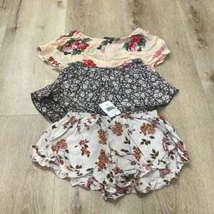 Brandy Floral Ruffle Shorts Bundle